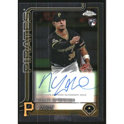 2025 Topps Chrome Update Rookie Debut Autographs #CRDANY Nick Yorke