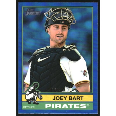 2025 Topps Heritage Chrome Blue Refractors #449 Joey Bart