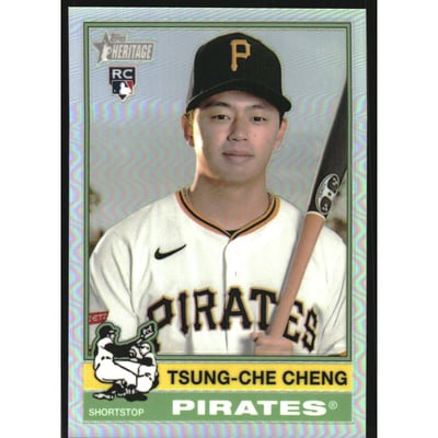 2025 Topps Heritage Chrome Refractors #666 Tsung-Che Cheng