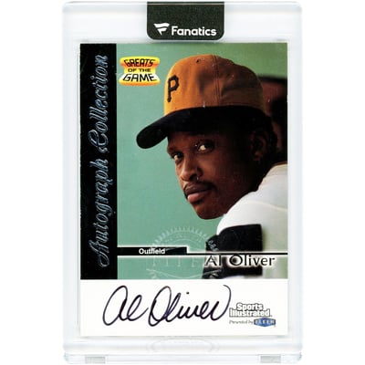 Al Oliver Pittsburgh Pirates Autographed 1999 Fleer Greats Of The Game #NNO Card