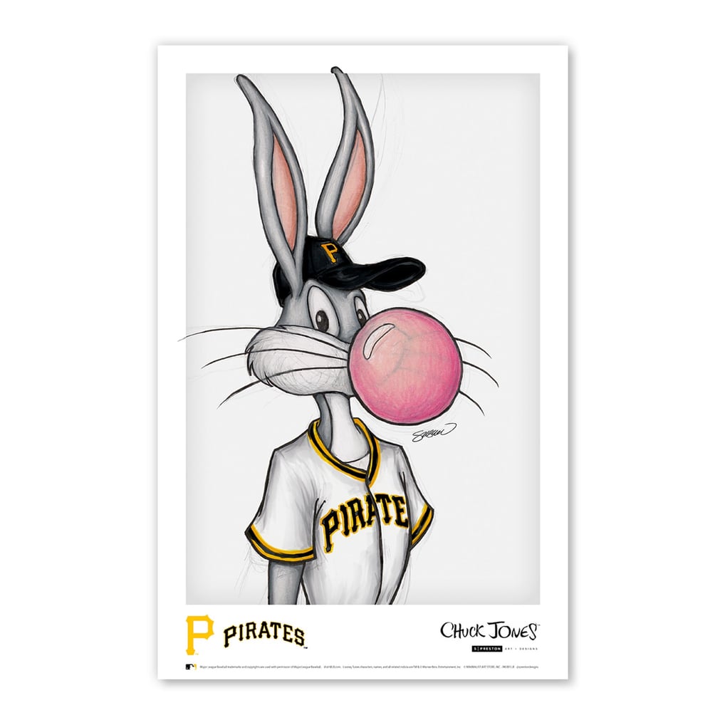 Bugs Bunny Pittsburgh Pirates 11" x 17" Poster Print