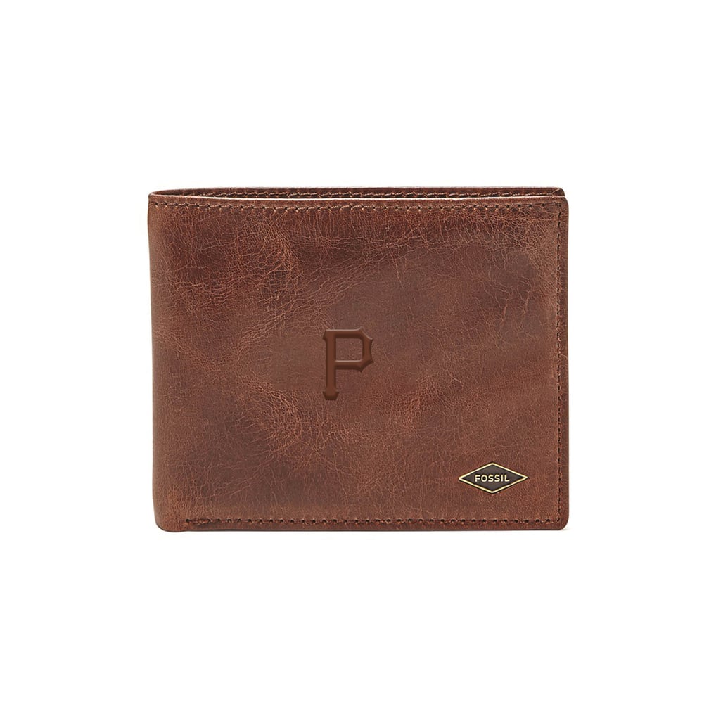 Pittsburgh Pirates Fossil Ryan RFID Flip ID Bifold - Brown