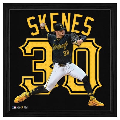 Paul Skenes Pittsburgh Pirates Highland Mint 13" x 13" Impact Jersey Frame