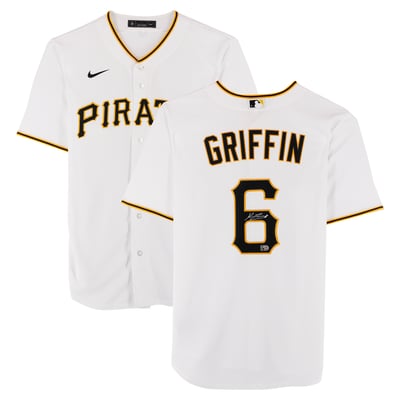 Konnor Griffin Pittsburgh Pirates Autographed Fanatics Authentic White Nike Replica Jersey
