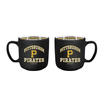 Pittsburgh Pirates Logo Brands Two-Piece 15oz. Stripe Mug Set