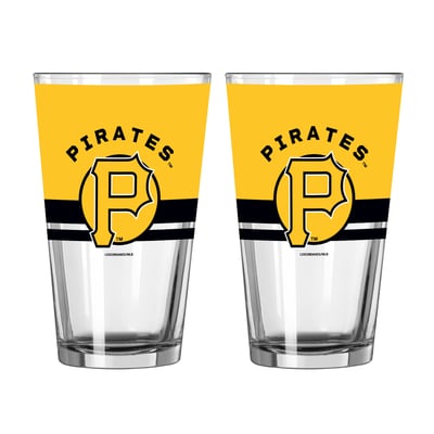 Pittsburgh Pirates Logo Brands Two-Piece 16oz. Horizon Pint Glass Set