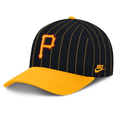Pittsburgh Pirates Nike Male Cooperstown Rise A-Frame Adjustable Hat - Black/Gold