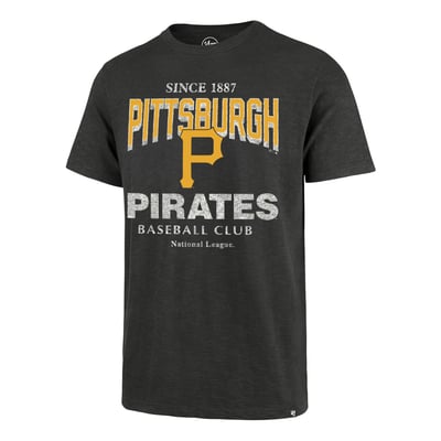 Pittsburgh Pirates '47 Head On Scrum T-Shirt - Charcoal