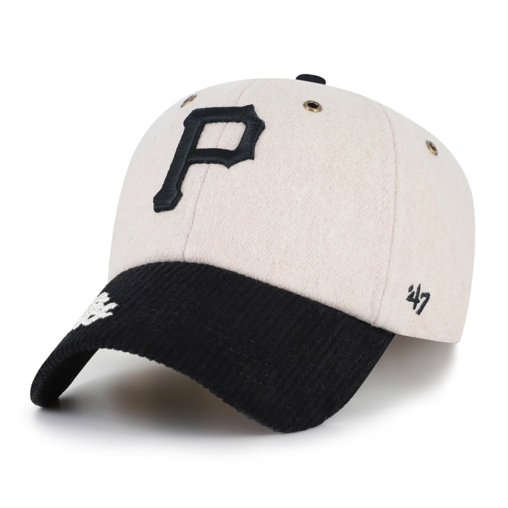 Pittsburgh Pirates '47 Rope Script Clean Up Adjustable Hat - Natural/Black