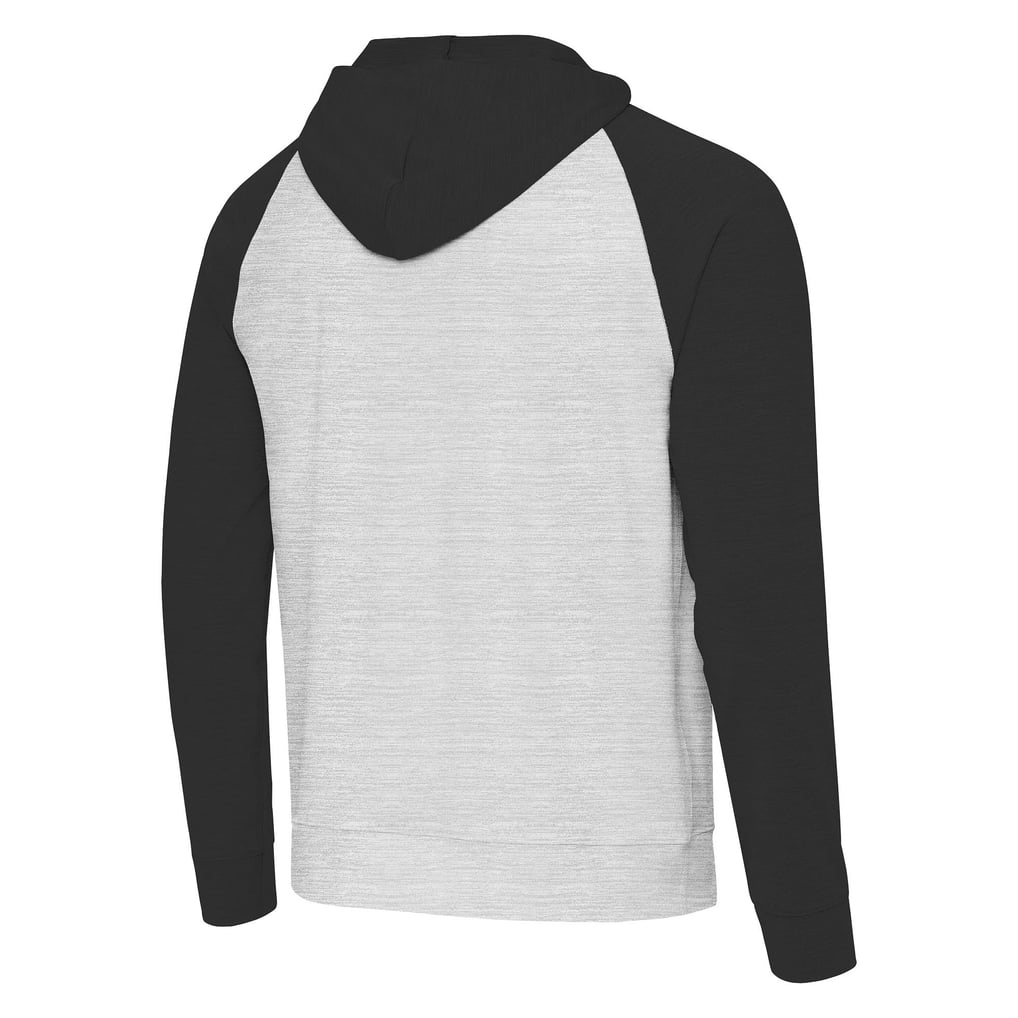 Pittsburgh Pirates Antigua Urgent Pullover Hoodie - Black/Heather Gray