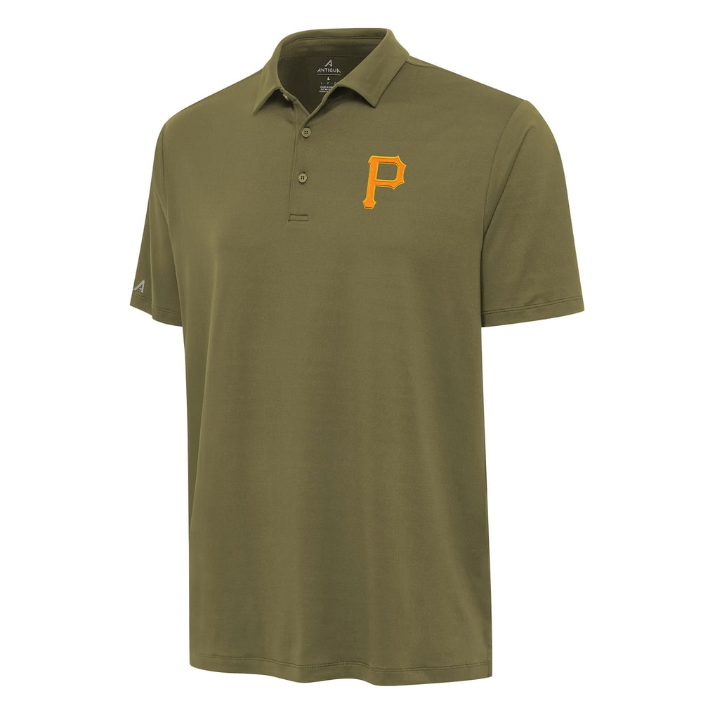  Pittsburgh Pirates Antigua Reprocess Polo - Olive