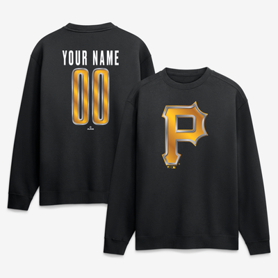 Pittsburgh Pirates  Forged Mascot Personalized Name & Number Sweatshirt - Black