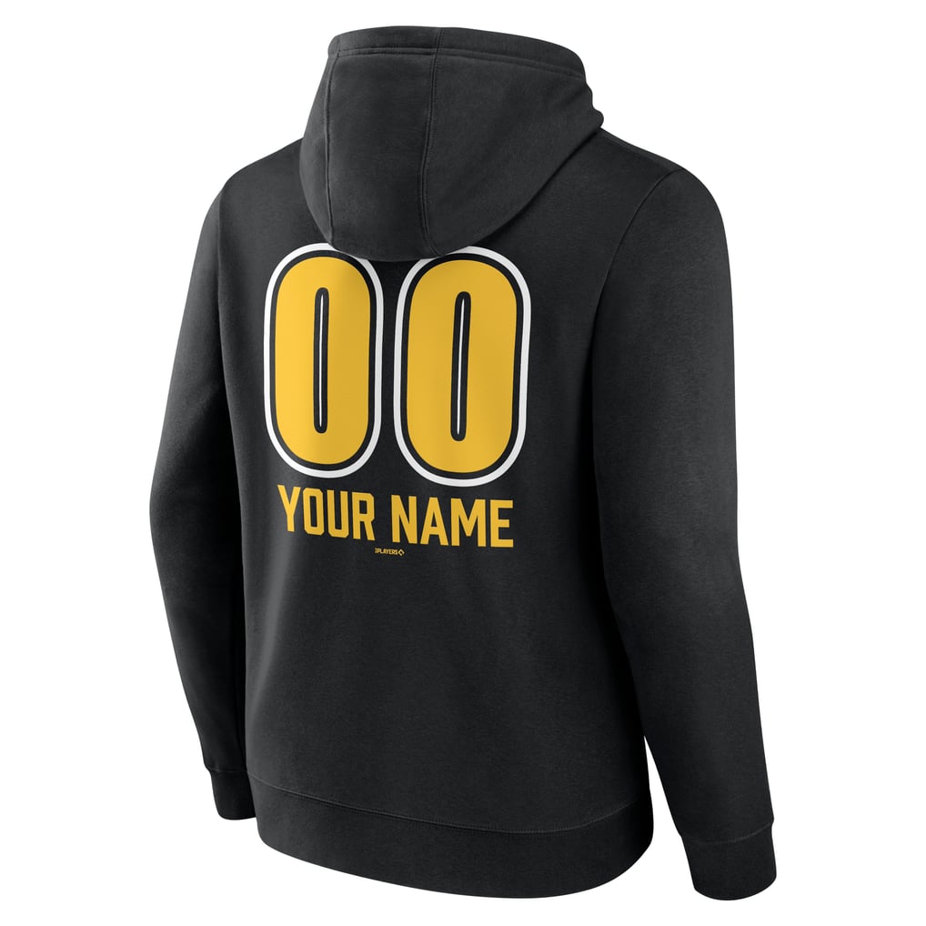  Pittsburgh Pirates Personalized Name & Number Fastball Pullover Hoodie - Black