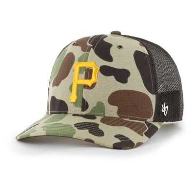 Pittsburgh Pirates Carhartt x '47 Duck Adjustable Trucker Hat - Camo