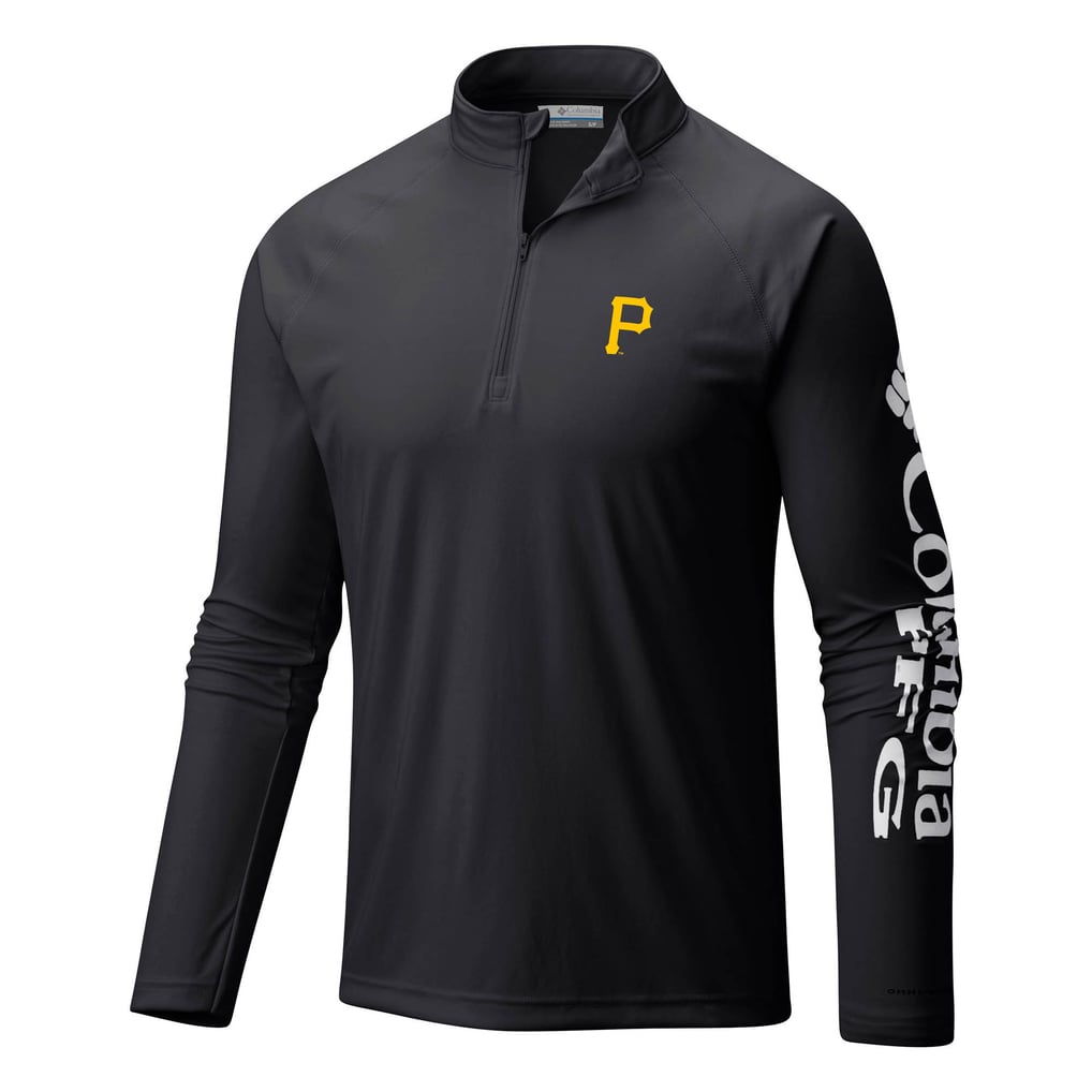 Pittsburgh Pirates Columbia Terminal Tackle Omni-Shade Raglan Quarter-Zip Pullover Top - Black