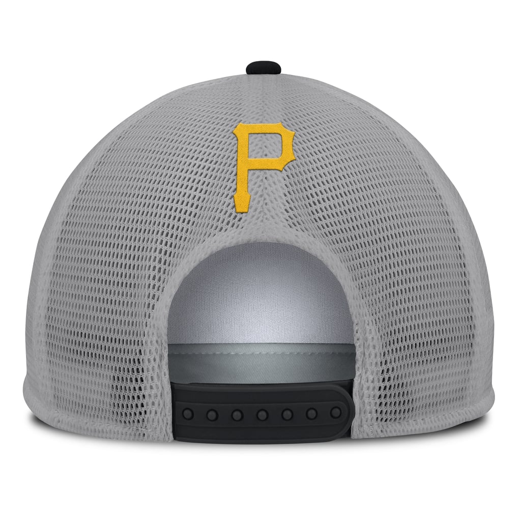Pittsburgh Pirates Fanatics Cranked Foam Front Patch Trucker Adjustable Hat - Gray/White