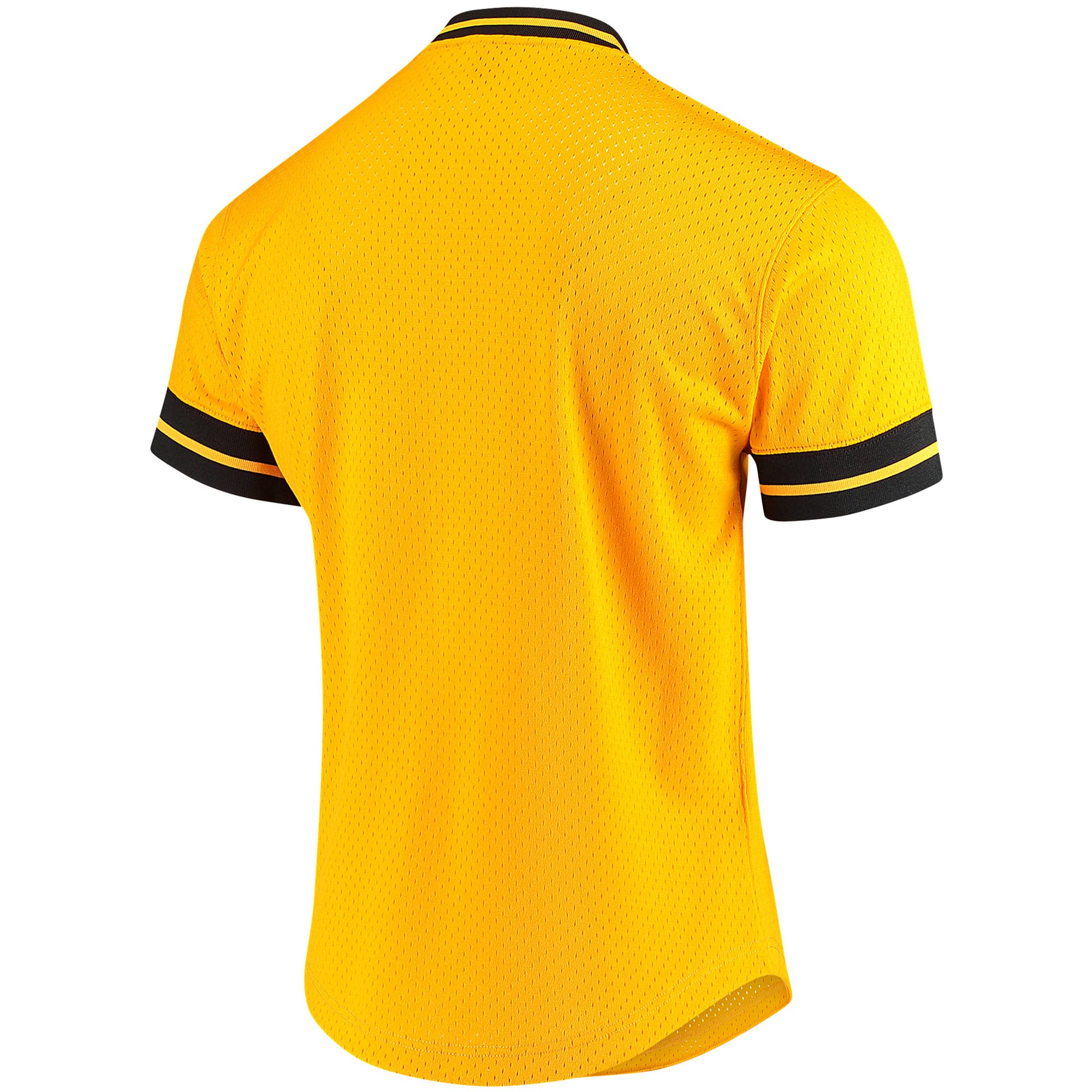 Men's Pittsburgh Pirates Mitchell & Ness Gold Mesh V-Neck Jersey