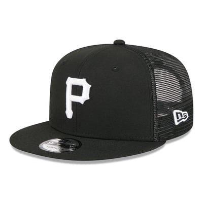 Pittsburgh Pirates New Era 9FIFTY Adjustable Trucker Hat - Black