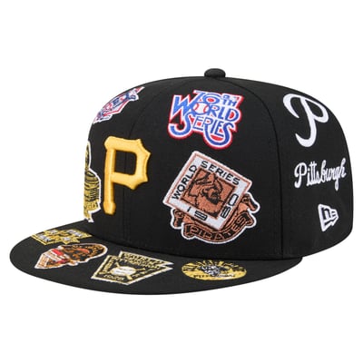  Pittsburgh Pirates New Era All Over 59FIFTY Fitted Hat - Black