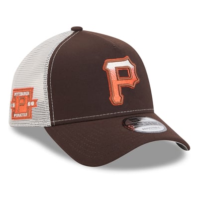 Pittsburgh Pirates New Era Pumpkin Spice 9FORTY A-Frame Adjustable Trucker Hat - Brown