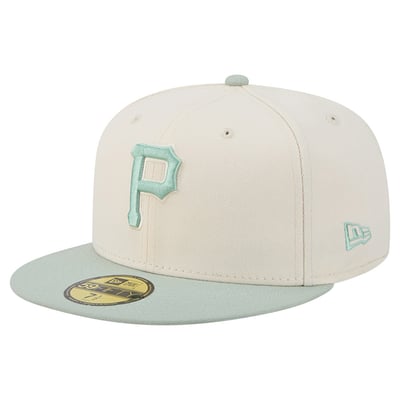 Pittsburgh Pirates New Era Color Pack 59FIFTY Fitted Hat - Cream/Green