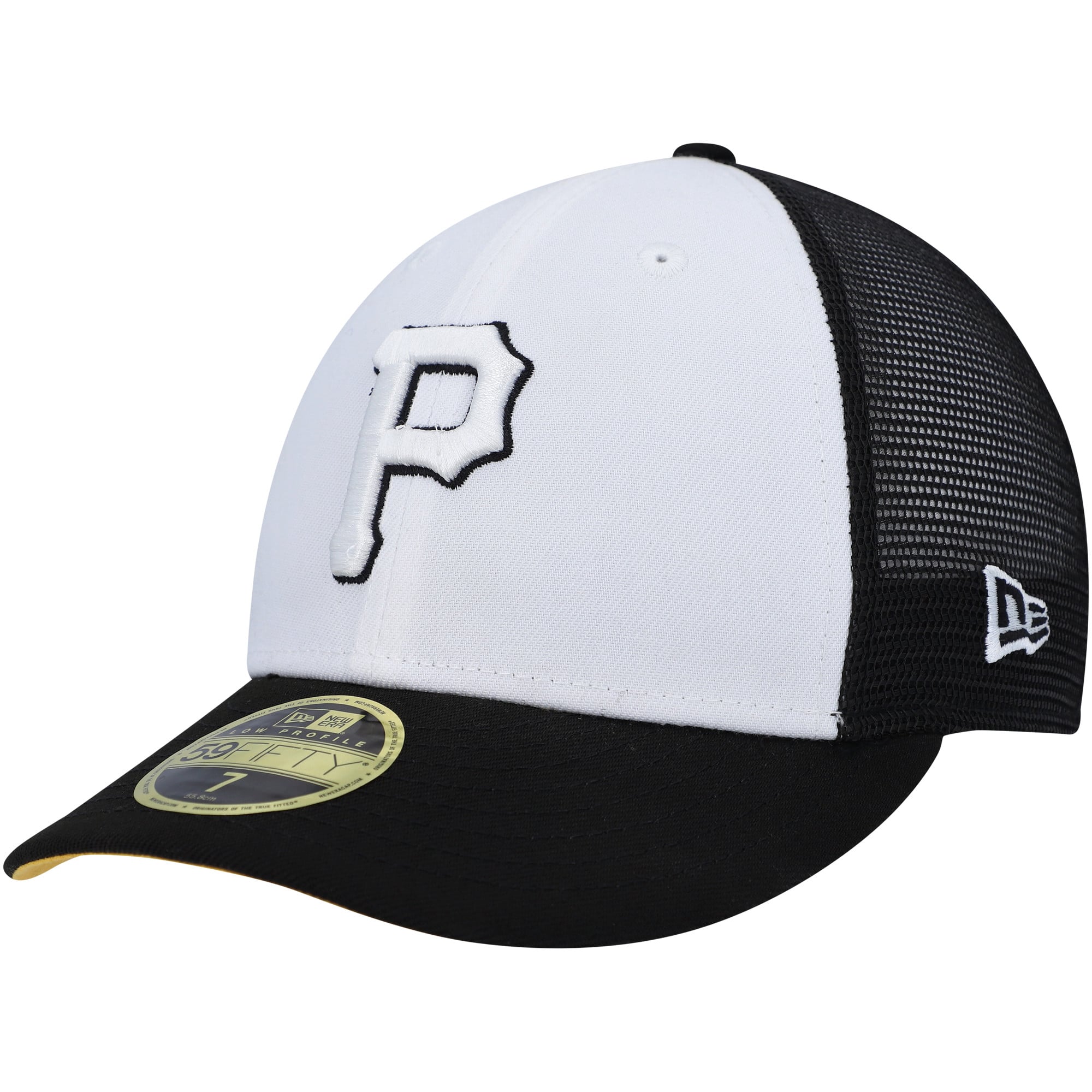 New Era 59Fifty Pittsburgh Pirates White On White Fitted Baseball Cap – Size 7 1/8