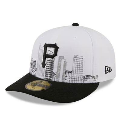 Pittsburgh Pirates New Era City Skyline 59FIFTY Fitted Hat - White/Black