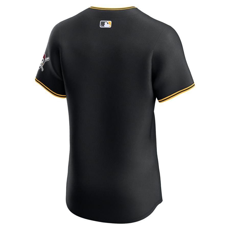 Men's Pittsburgh Pirates Nike Black Alternate Vapor Premier Elite Patch ...