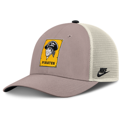Pittsburgh Pirates Nike Rise Adjustable Trucker Hat - Khaki