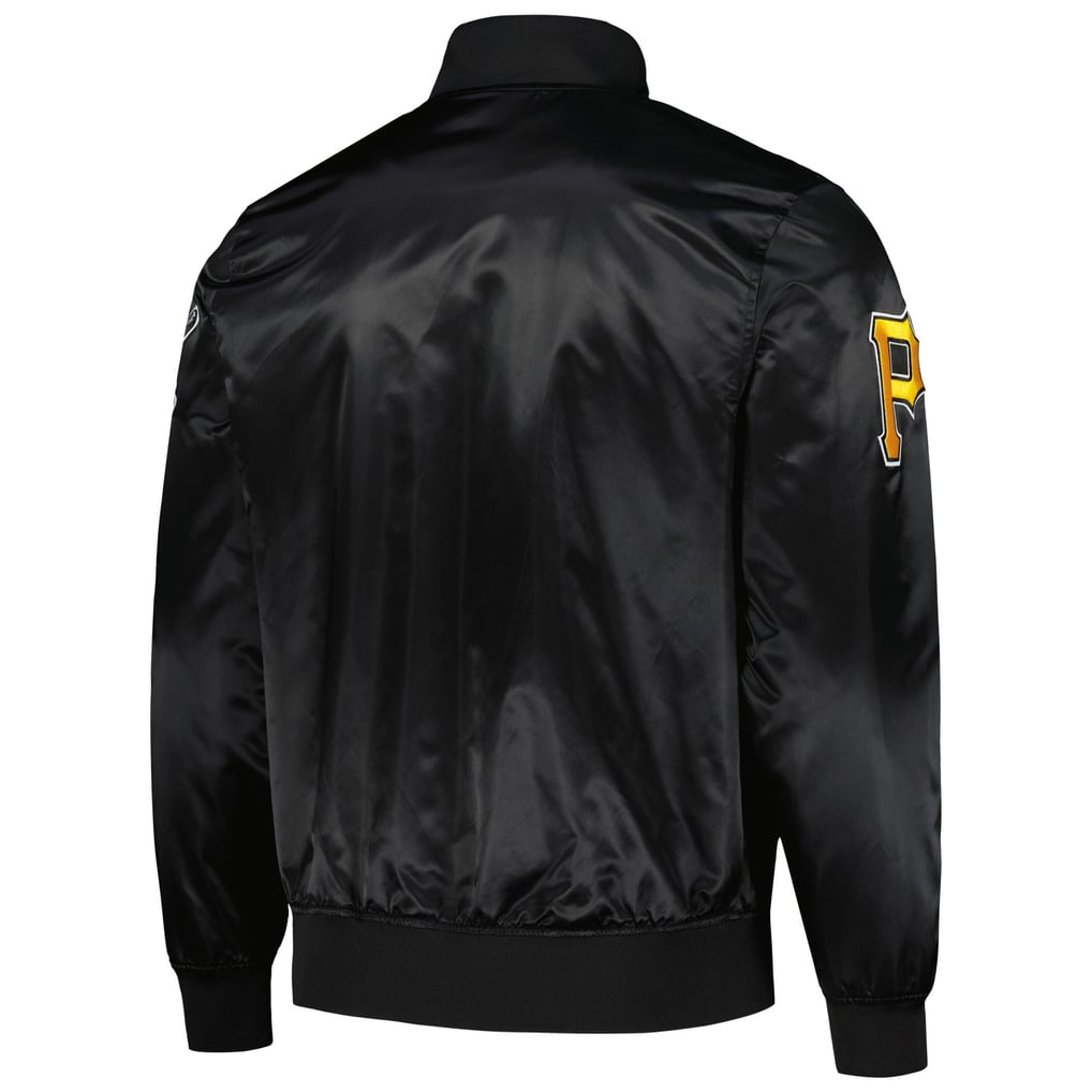 Pittsburgh Pirates Pro Standard Wordmark Satin Full-Snap Jacket - Black