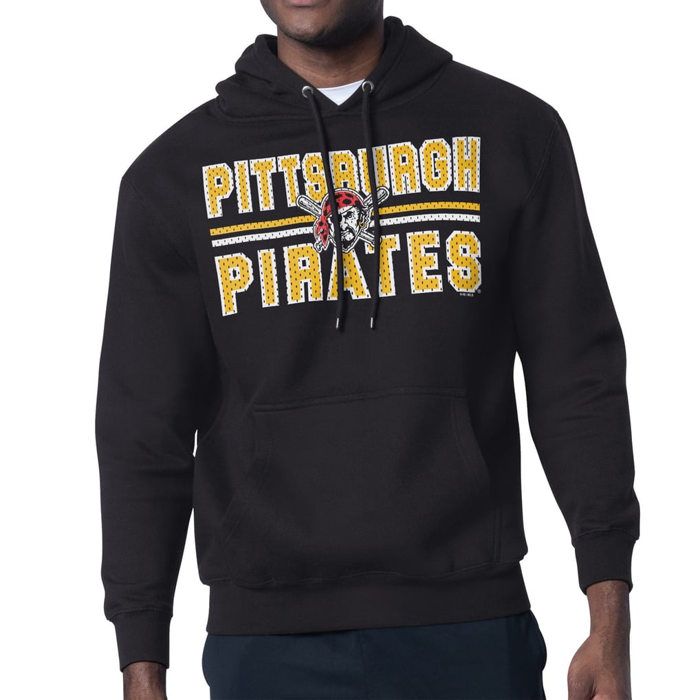 Pittsburgh Pirates Starter Team Mesh Print Graphic Pullover Hoodie - Black