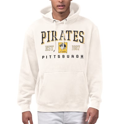  Pittsburgh Pirates Starter Established Logo Fleece Hoodie - Cream