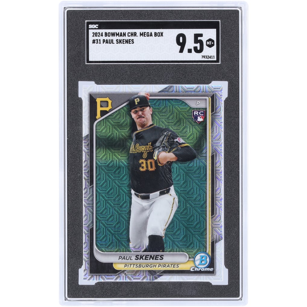 Paul Skenes Pittsburgh Pirates 2024 Bowman Chrome Mega Box #31 SGC ...