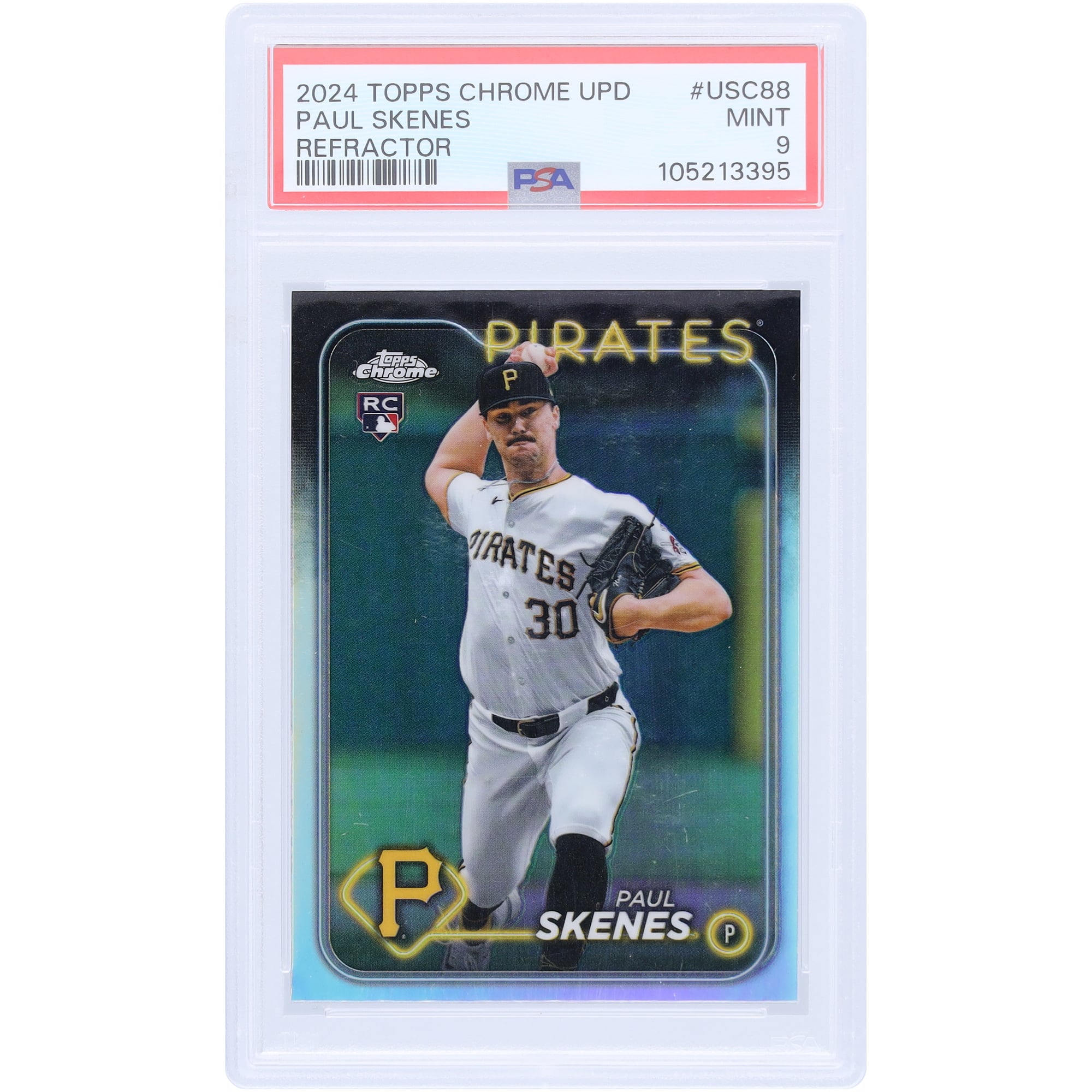 Paul Skenes Pittsburgh Pirates 2024 Topps Chrome Update Refractor 