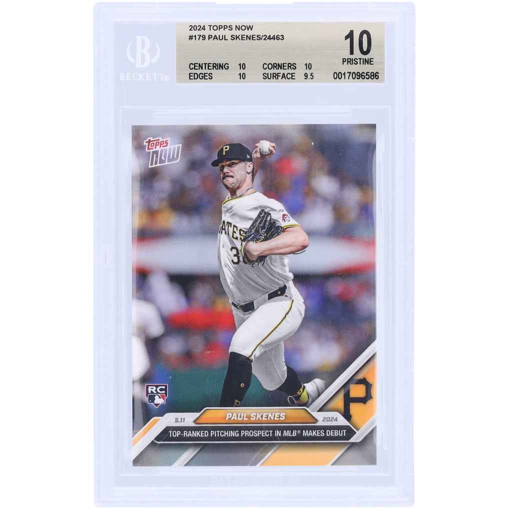 Paul Skenes Pittsburgh Pirates 2024 Topps Now #179 BGS Authenticated 10 ...