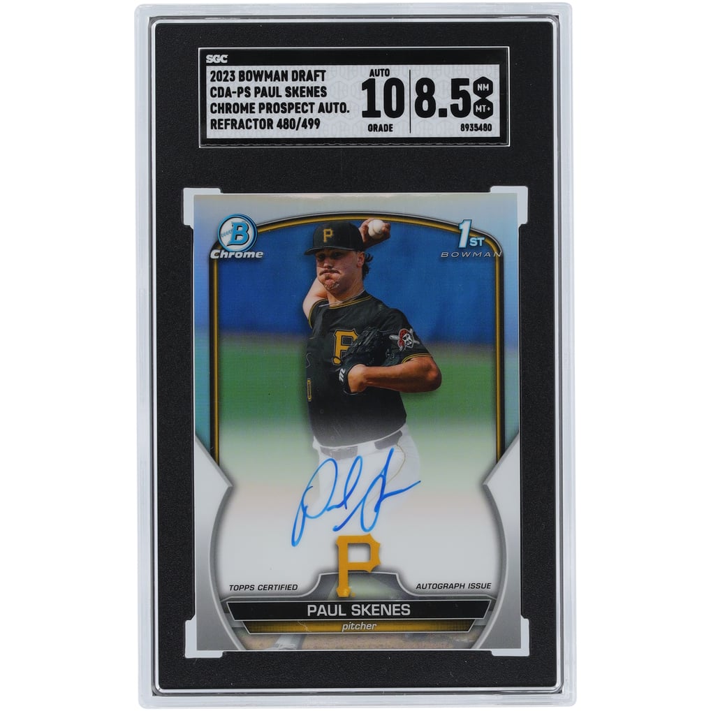 Paul Skenes Pittsburgh Pirates Autographed 2023 Bowman Draft Chrome ...