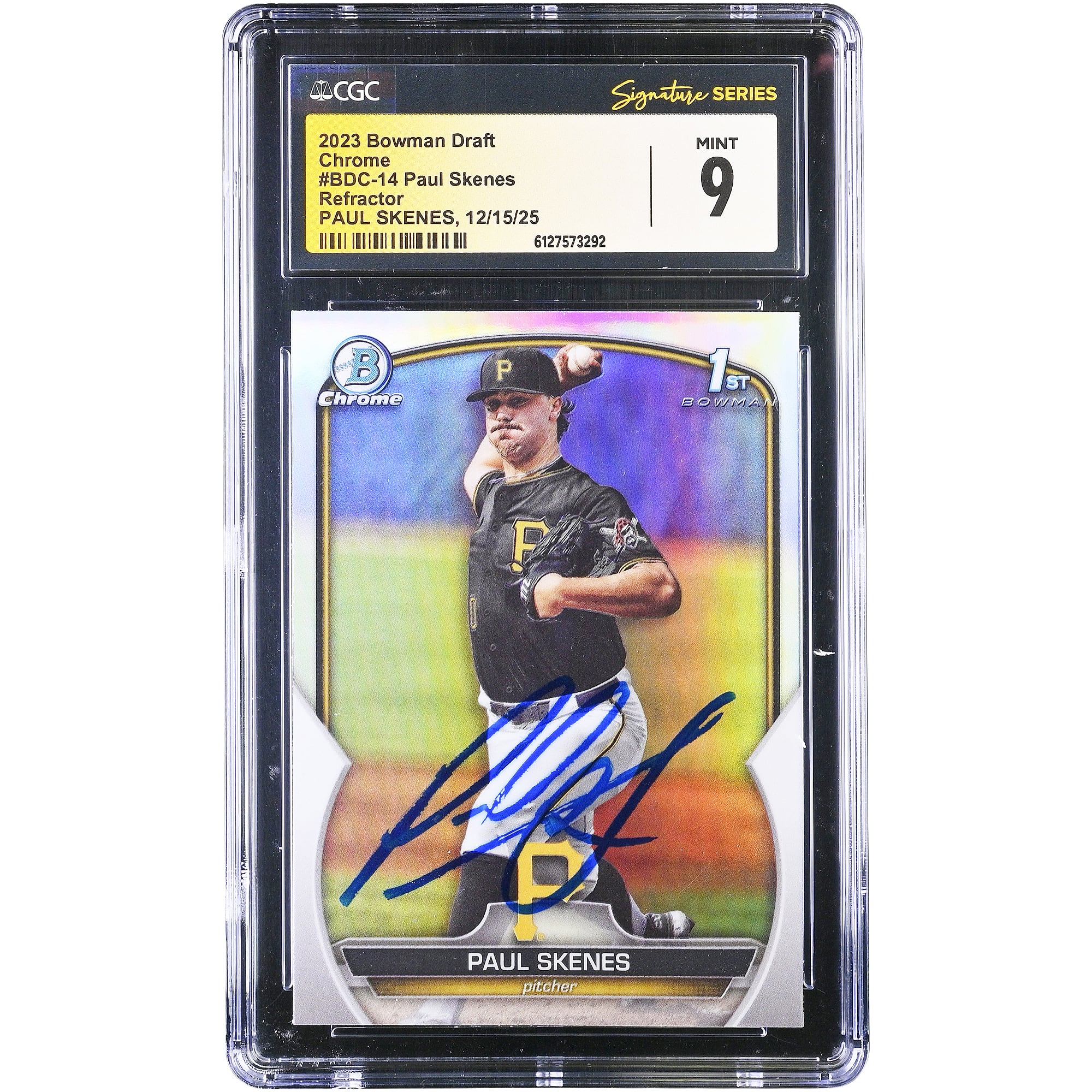 Paul Skenes Pittsburgh Pirates Autographed 2023 Topps Bowman Draft 