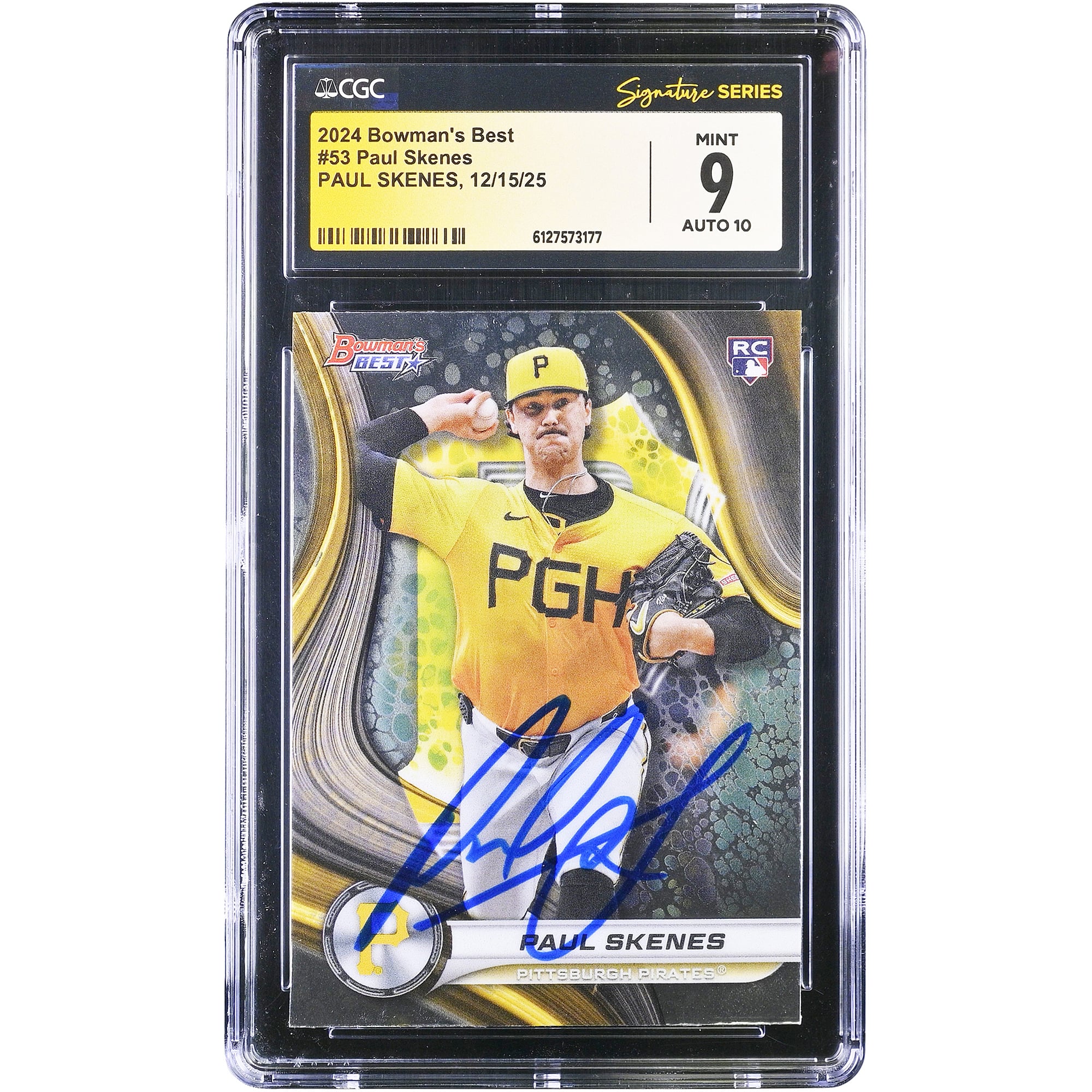 Paul Skenes Pittsburgh Pirates Autographed 2024 Topps Bowman
