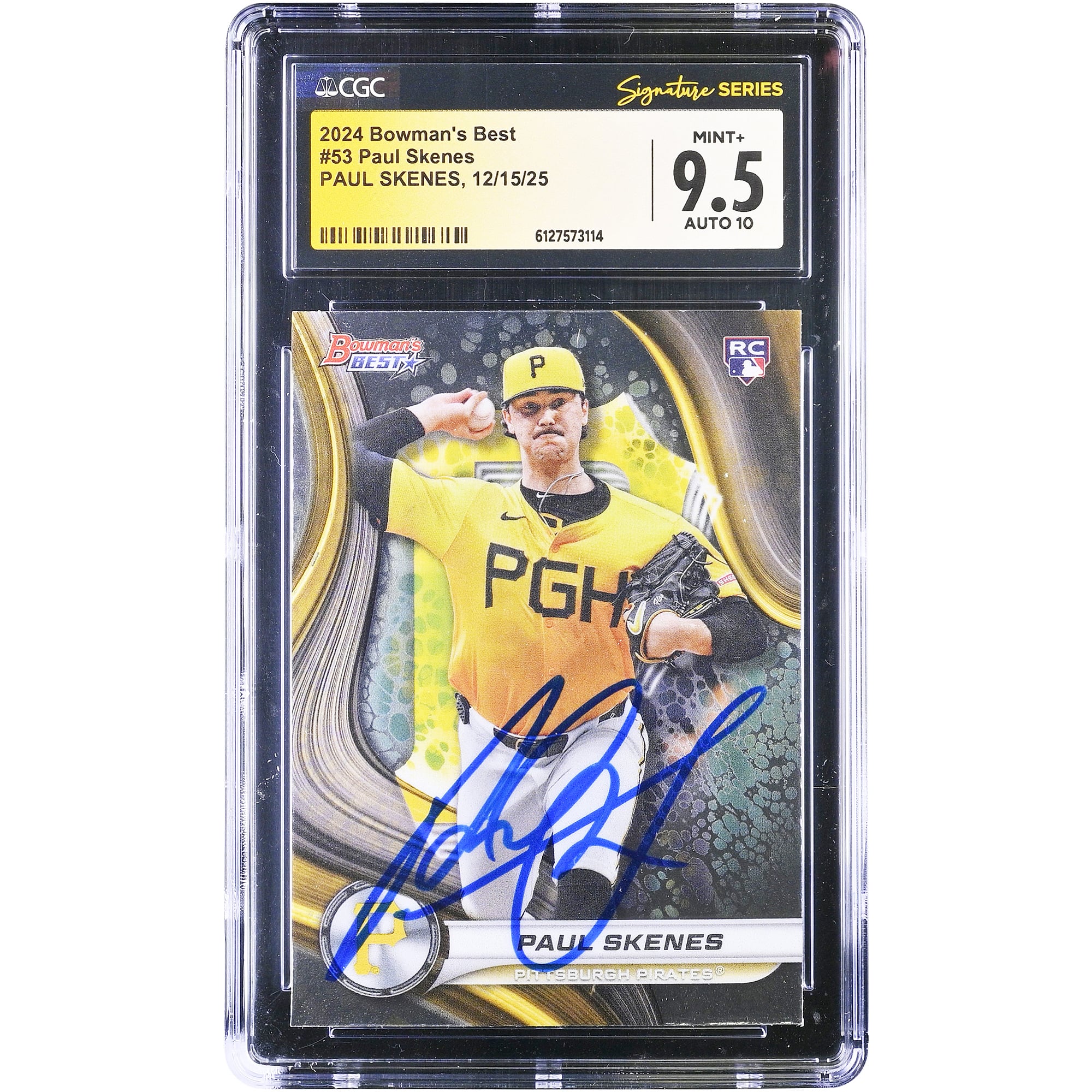 Paul Skenes Pittsburgh Pirates Autographed 2024 Topps Bowman