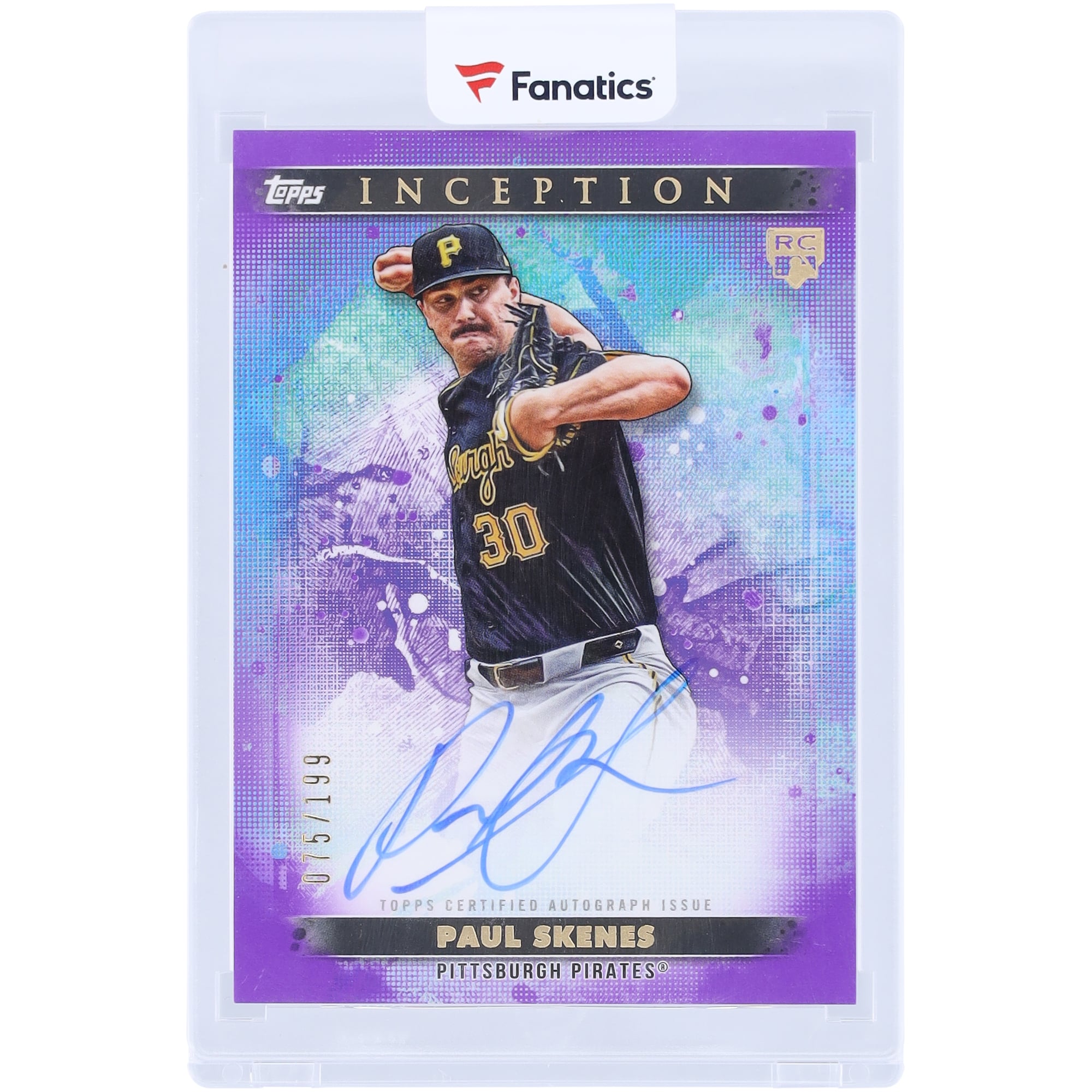 Paul Skenes Pittsburgh Pirates Autographed 2024 Topps Inception Purple ...