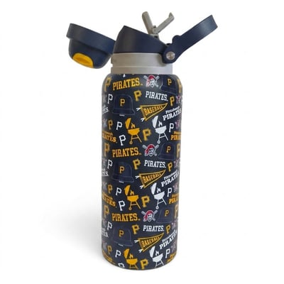 Pittsburgh Pirates Pegasus 32oz. Game Day Pennant Stainless Steel ProPress Water Bottle