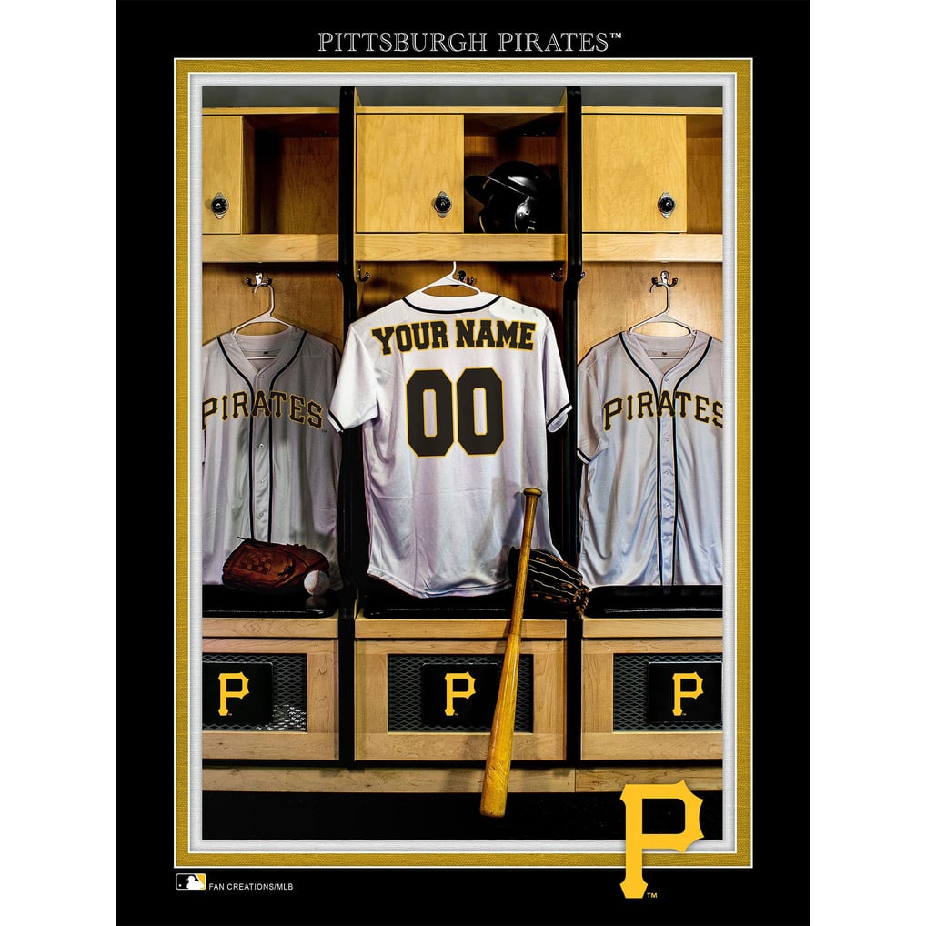 Pittsburgh Pirates 12'' x 16'' Personalized Team Jersey Print