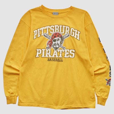 Pittsburgh Pirates Genuine Merchandise 2010s Long Sleeve T-shirt - Yellow - S by Fanatics Real Vintage