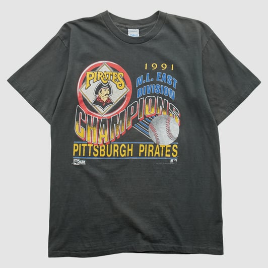 Pittsburgh Pirates Salem Sportswear 1991 T-shirt - Black - S by Fanatics Real Vintage