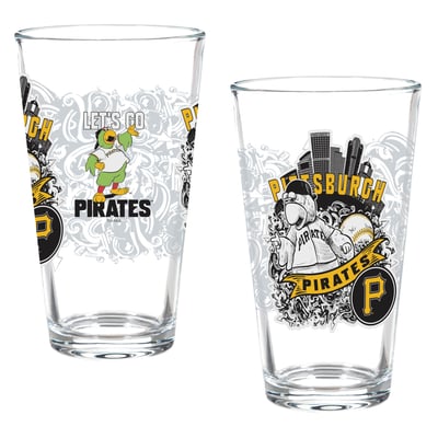 Pittsburgh Pirates Two-Piece 16oz. Hometown Series Pint Glass Set