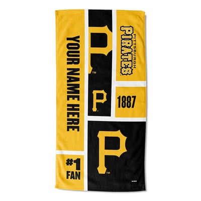 Pittsburgh Pirates The Northwest Group 30'' x 60'' Colorblock Personalized Beach Towel