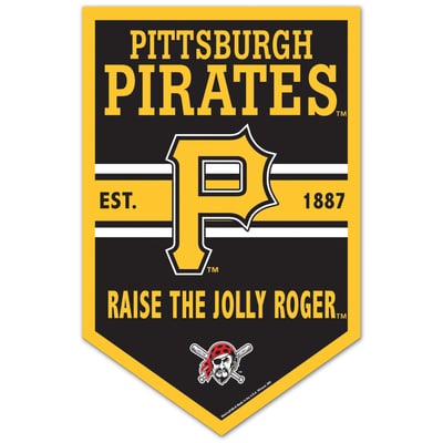 Pittsburgh Pirates WinCraft 11" x 17" Chevron Wood Sign