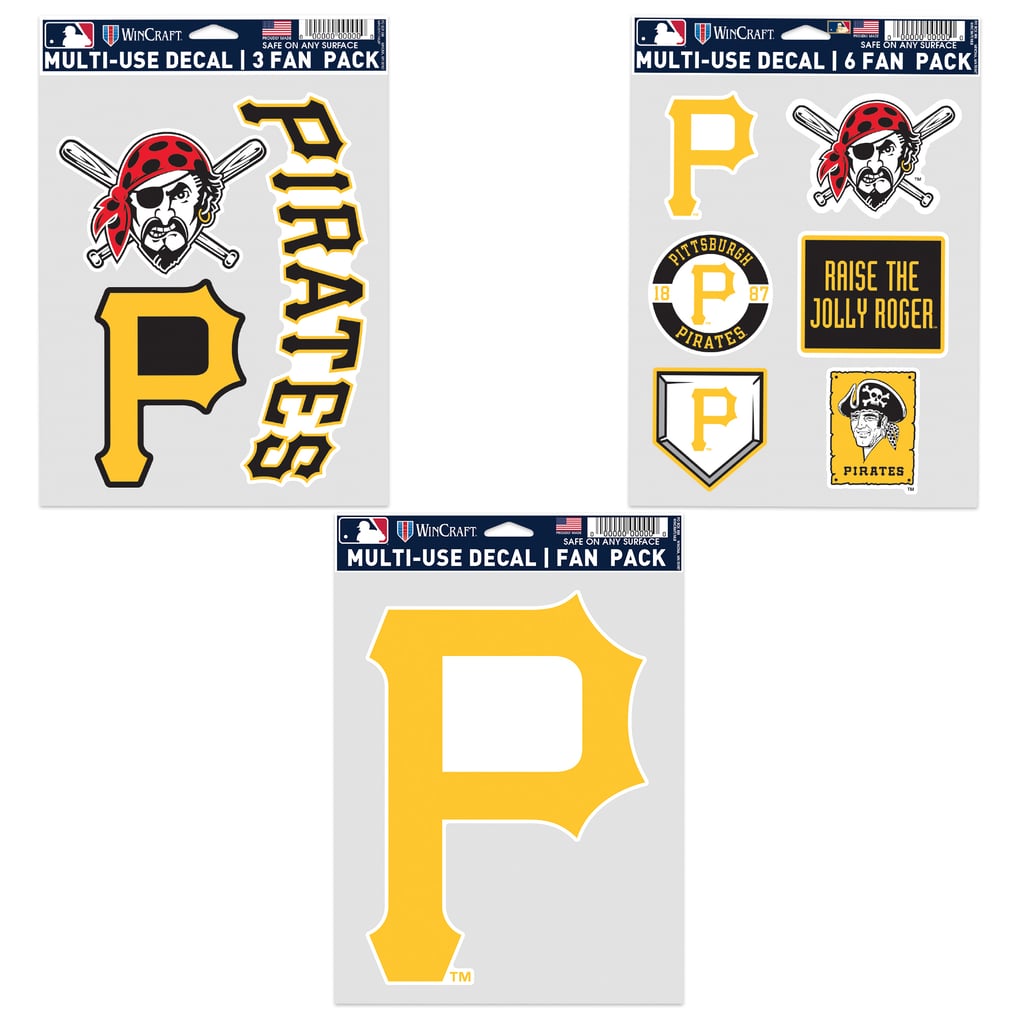 Pittsburgh Pirates WinCraft Three-Pack Fan Decal Set