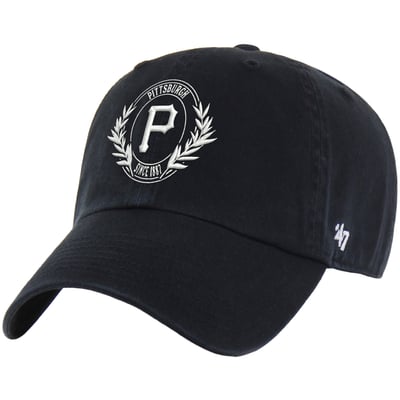  Pittsburgh Pirates '47 Women's Laurel Clean Up Adjustable Hat - Black