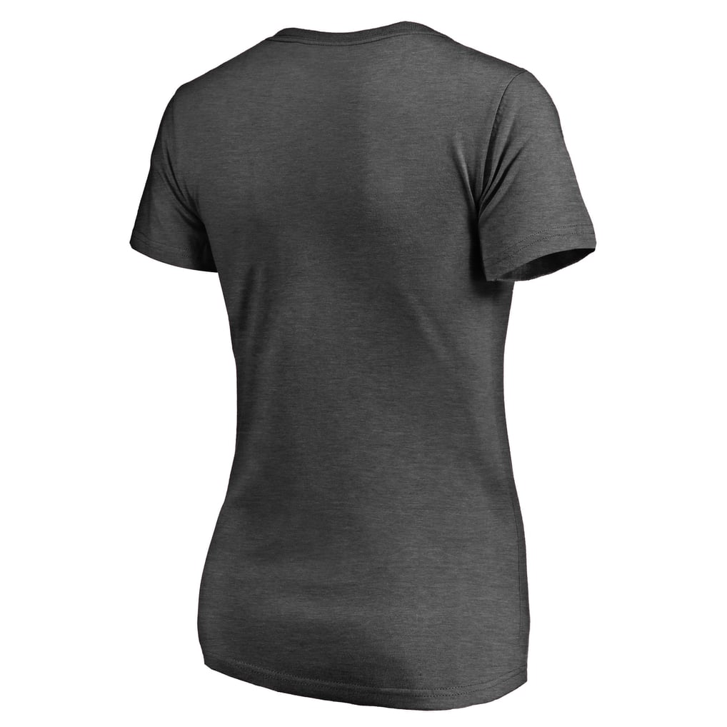 Pittsburgh Pirates Women's Charcoal Stack V-Neck T-Shirt - Ash